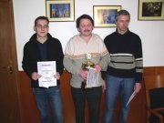 Siegerehrung mit Normi, einem verträumten Harald und Newcomer Volodymyr Ozeran
