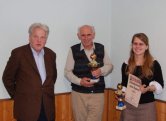 Siegerehrung: Dr. Burkhard Malich, Manfred Böhnisch, Rebekka Schuster