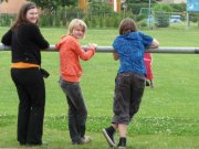 Aufgestützt: Franzi, Pauli, Frido
