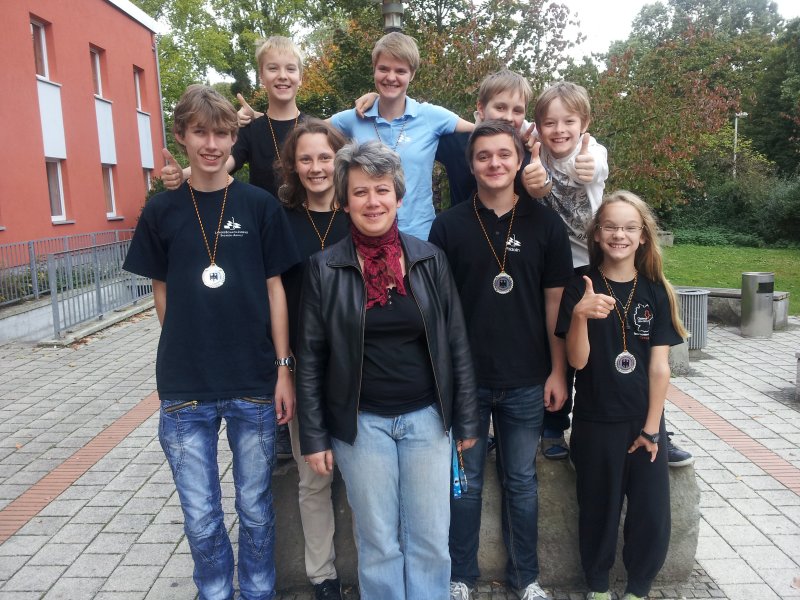 Team Sachsen-Anhalt: Christian, Alexander, Josefine, Tatjana, Pauline, Fridolin, Sebastian, Robert, Cecilia; es fehlt Norman