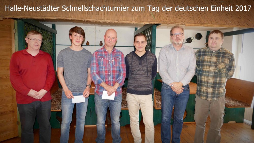 Siegerehrung: Andreas Ripka, Gedeon Hartge, Gunter Spieß, Norman Schütze, Jörg Lauckner, Organisator Nico Markus