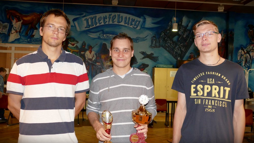Siegerehrung SK-Cup: Robin Jacobi, Norman Schütze, Julius Heinrich
