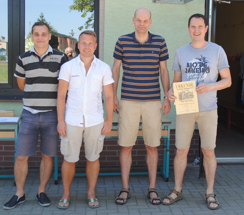 Team Wono: Norman Schütze, Holger Pröhl, Ralf Mohrmann, Martin Schuster; es fehlt Steffen Studeny