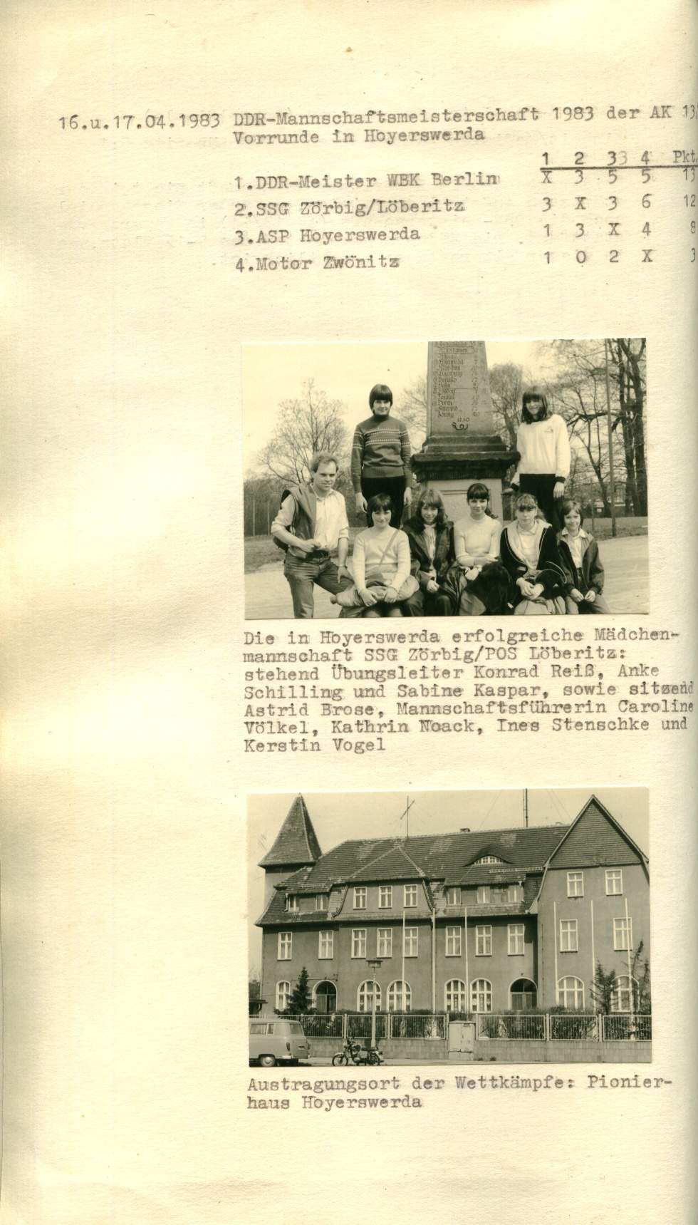 Löberitzer Chronik 1983, S. 58 Löberitzer Chronik 1983, S. 58