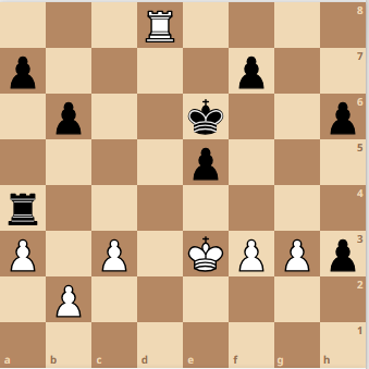 1...Td4! (der zusätzliche Twist) 2.Th8 Th4! 3.g;h h2 -+